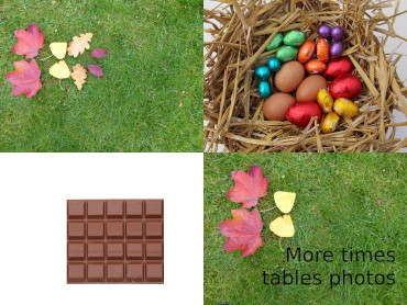 four times two, seven times three, five times four 