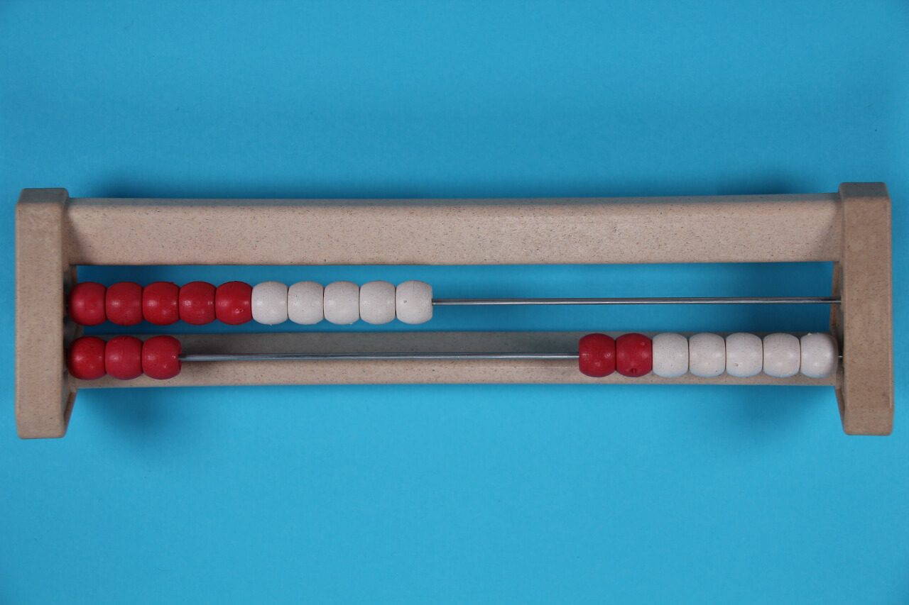 13 beads on 20 bead rekenrek