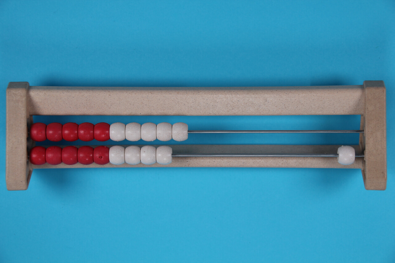 19 beads on 20 bead rekenrek