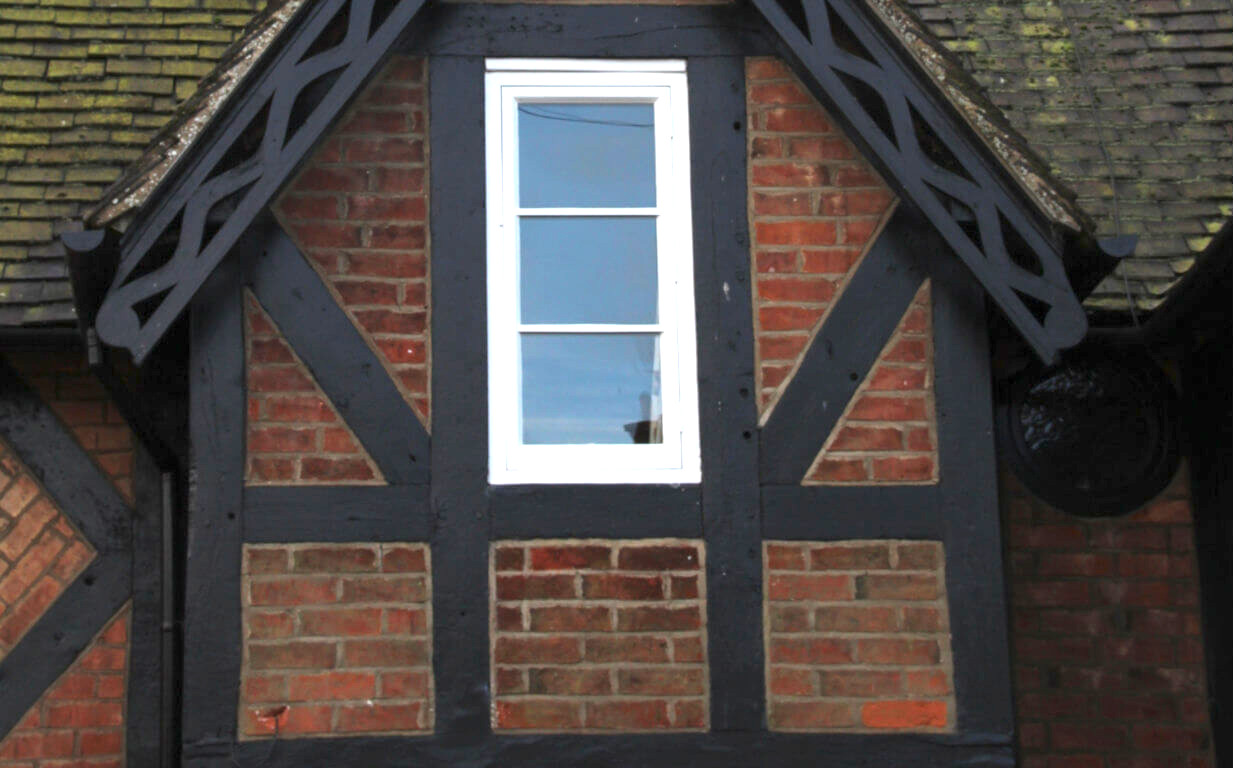 triangles squares and rectangles, brick, wood and window diamond-pattern-bricks