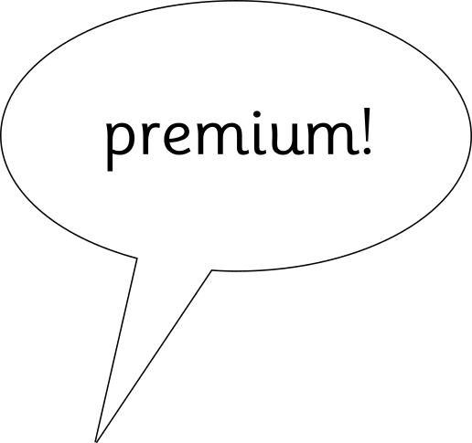 the word premium